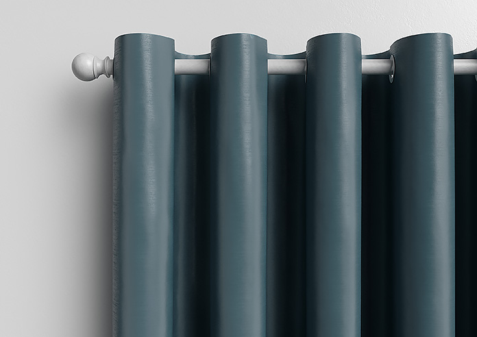 Akoya Faux Silk, Lustre Ink Blue - Made to Measure Curtain - Image 13